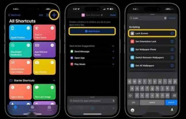 铁门关苹果14锁屏维修店分享iPhone14升级iOS16.4后如何创建锁屏快捷方式 